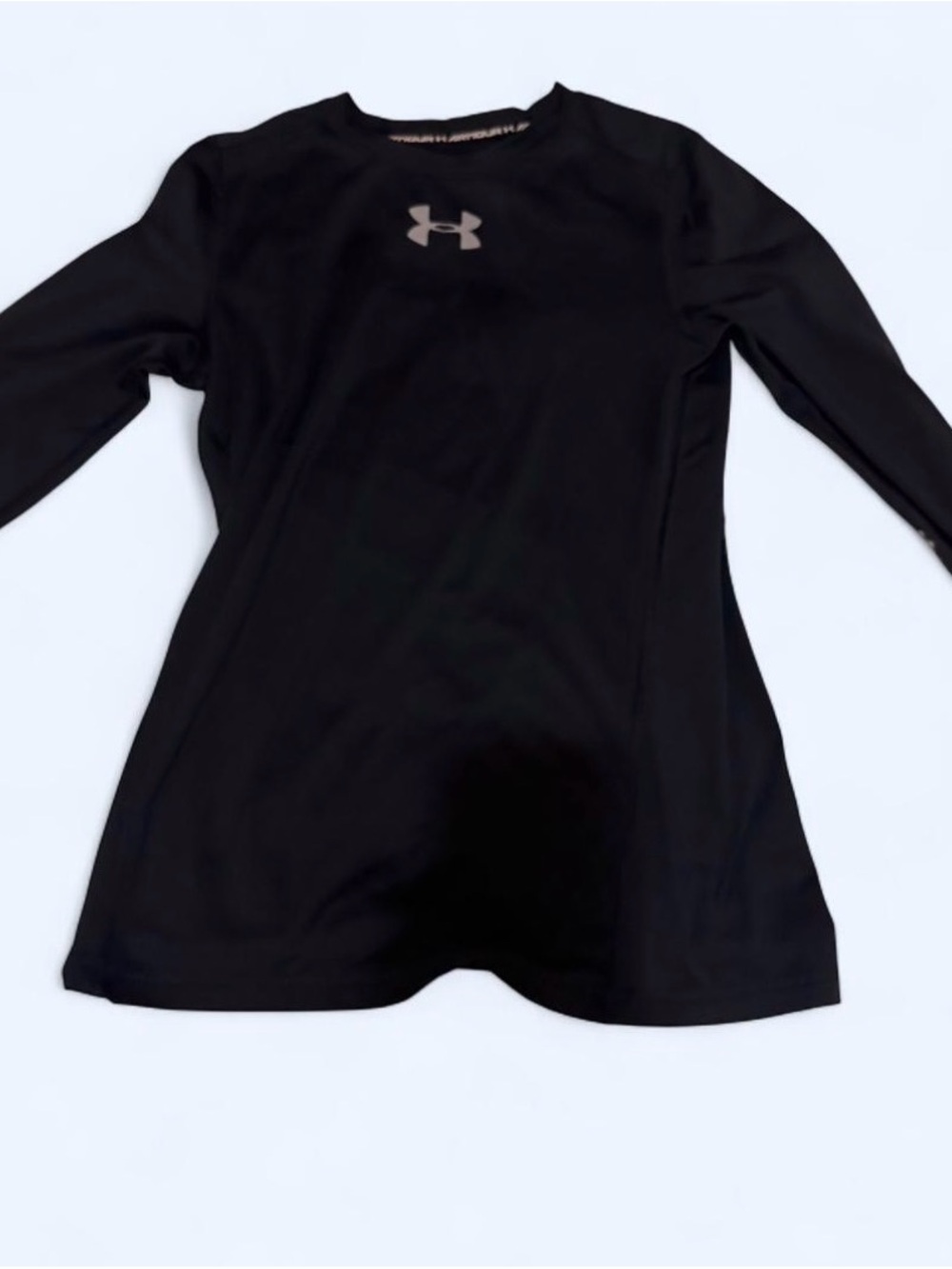 Under Armour Black Long-Sleeve Performance Tee with Logo